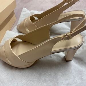 Paradox London Pink Nude Slingback Heels